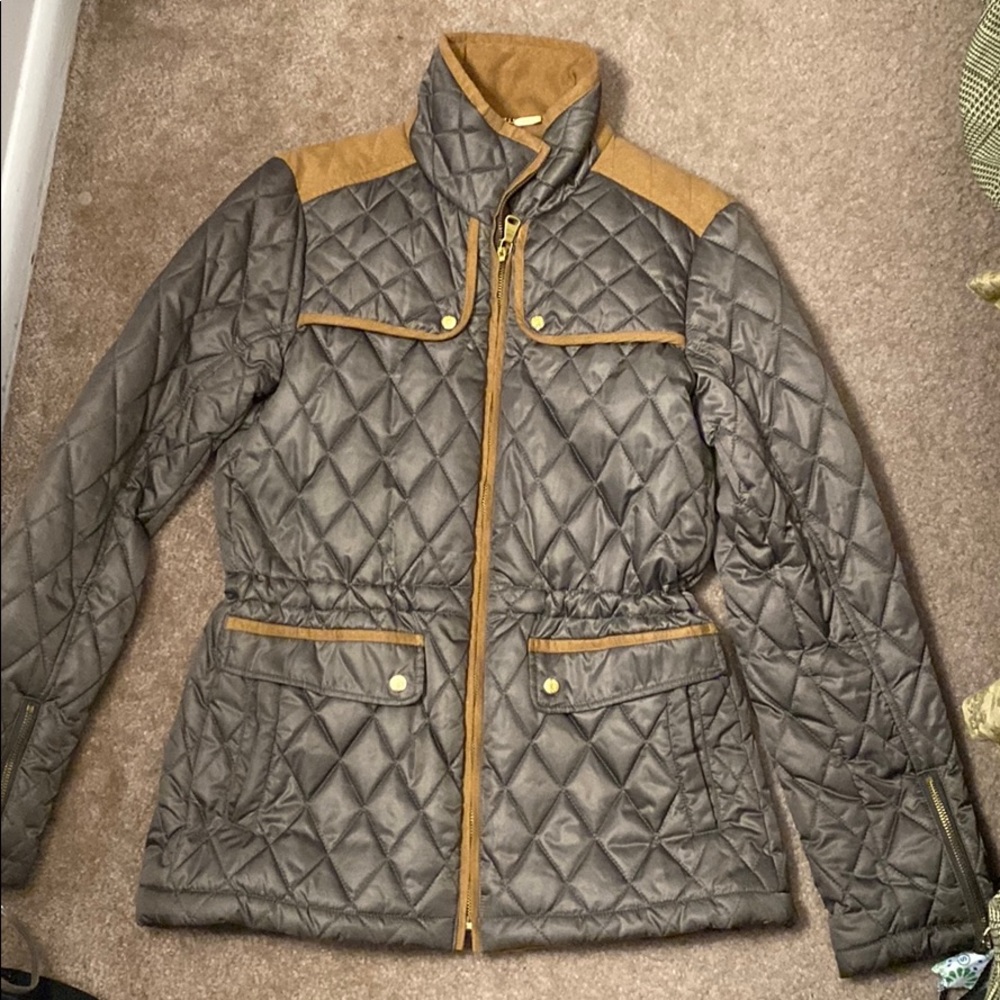 Vince Camuto Green and Brown Jacket